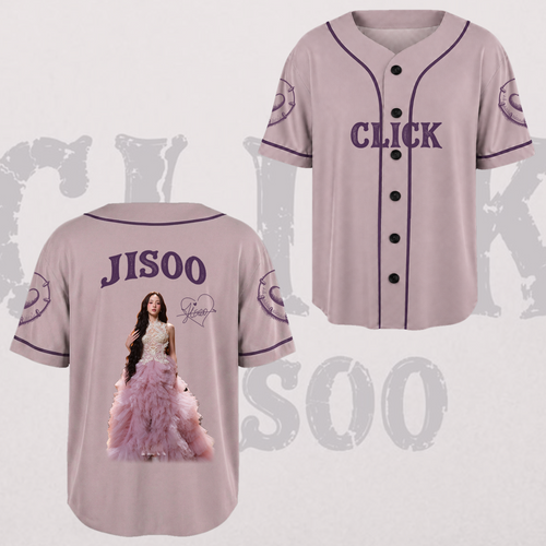 Jisoo Click Pink Baseball-Trikot BLACKPINK Geschenk für Fans
