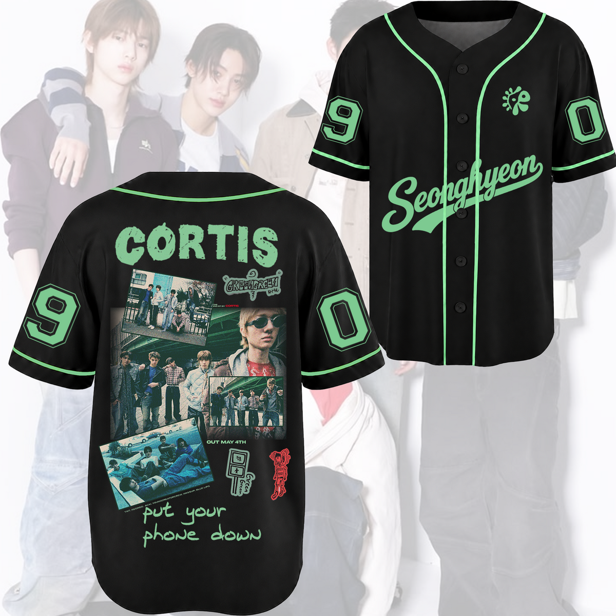 Energy Cortis Leg Dein Handy Weg Tour Baseball-Trikot