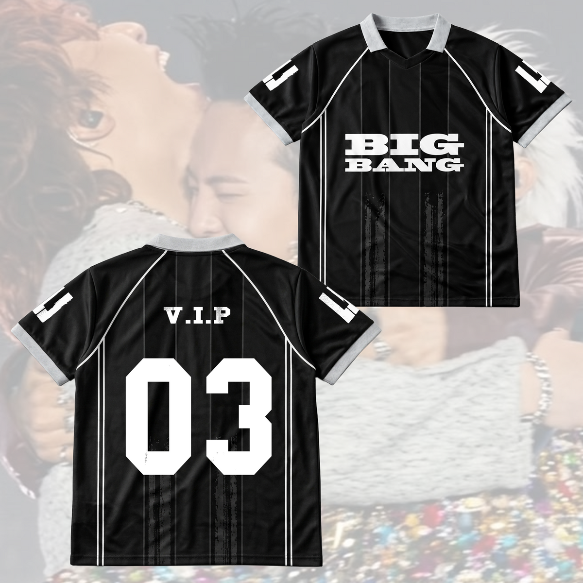 BigBang 20. Jubiläum Baseball-Shirt mit Flügelkragen Streetwear Merch Fan VIP-Geschenke