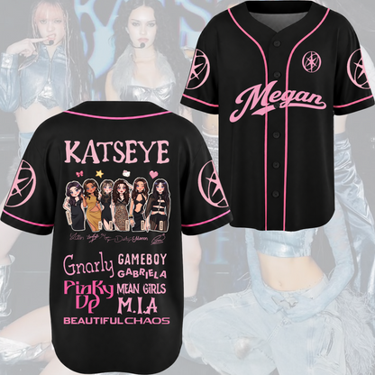 Pinky Katseye The Wildworld Tour Baseballtrikot Fan-Edition
