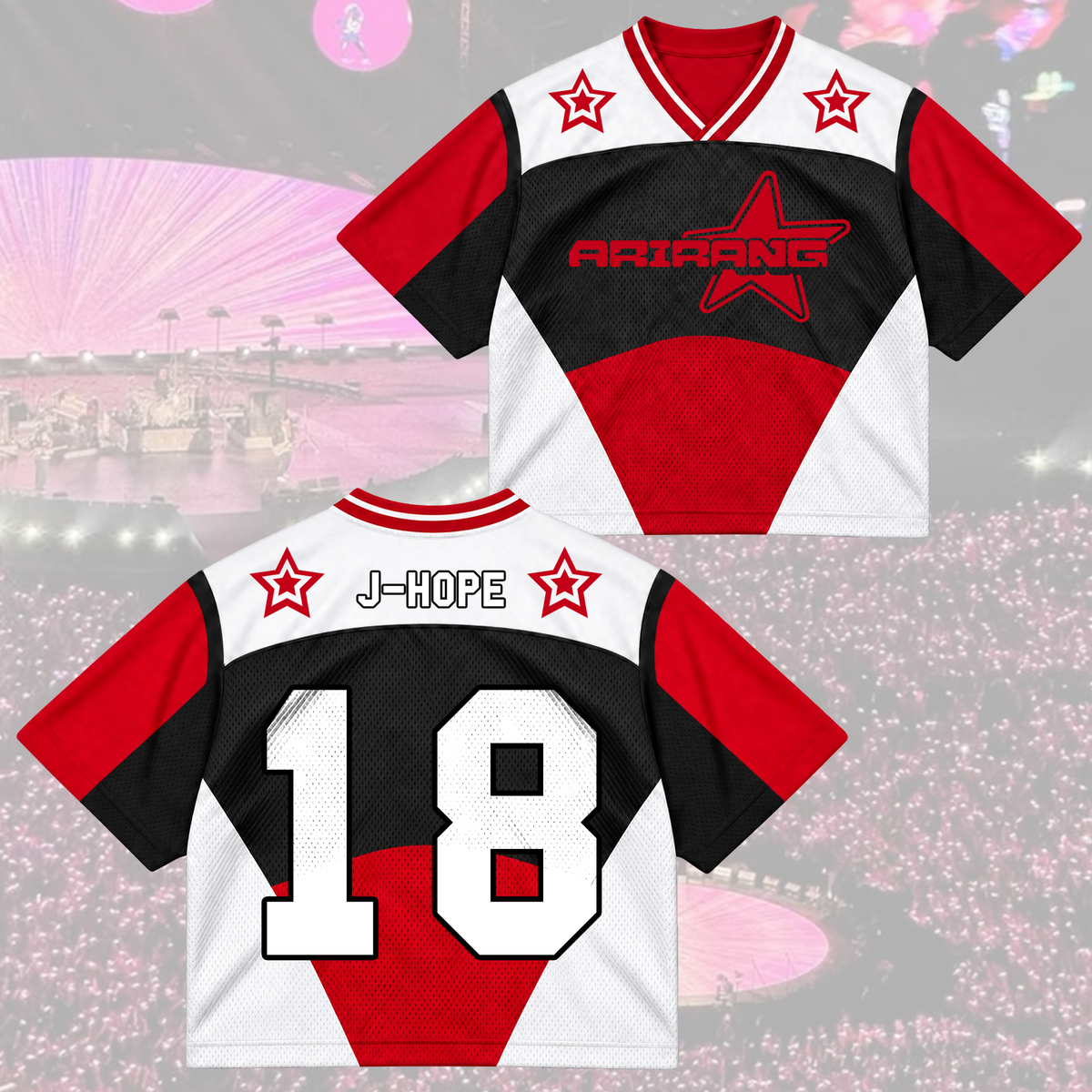 Rose of Sharon Bangtan Boys Arirang Welttournee BTS Mesh-Trikot-Mix Geschenk für Army