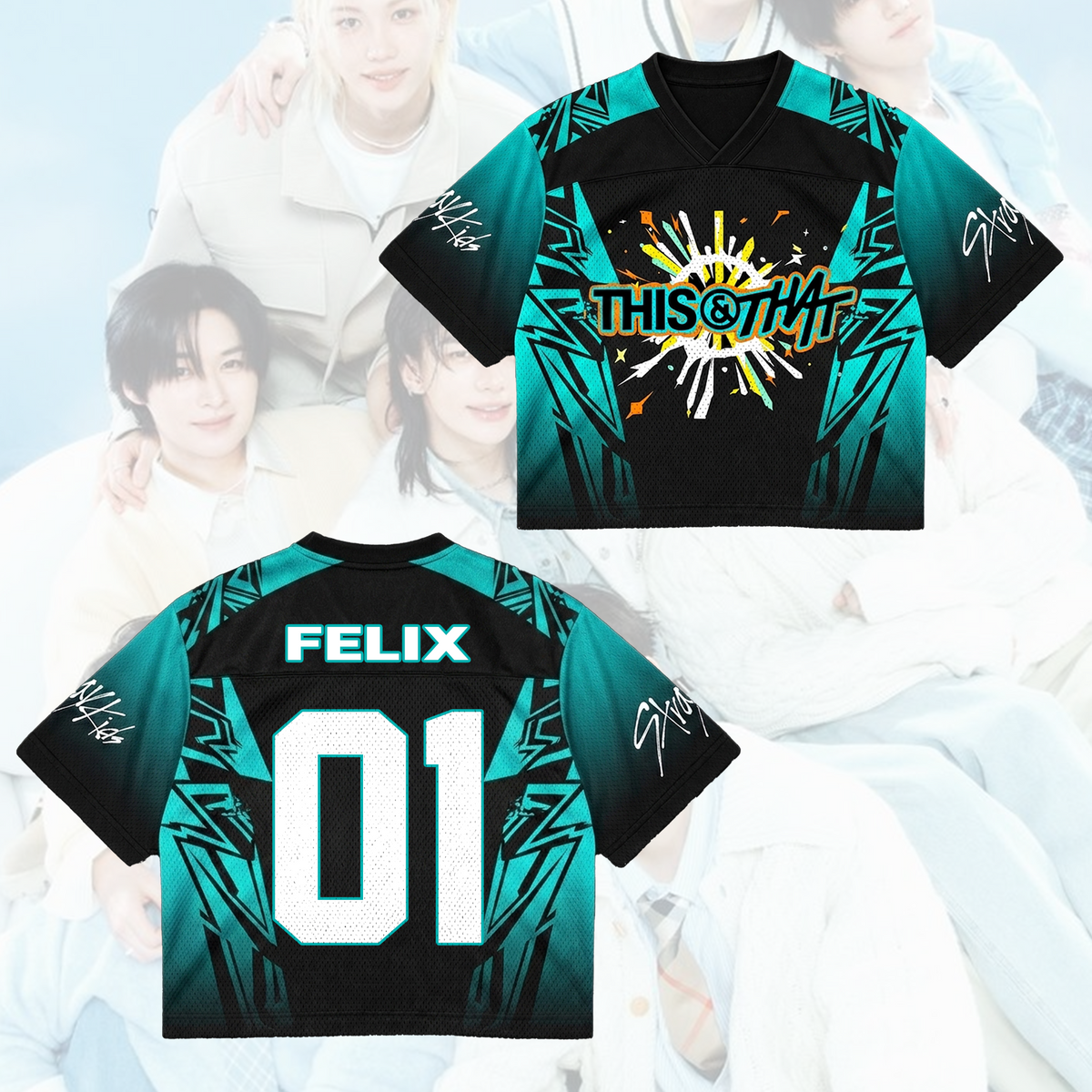 Sportliches Stray Kids This & That Mixed-Mesh-Trikot Geschenke für Fans