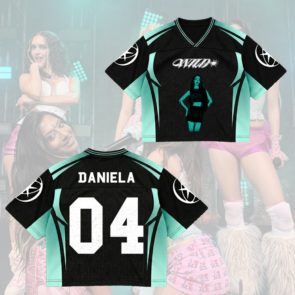 Ikonisches Katseye The Wildworld Tour 2026 Mixed-Mesh-Trikot Geschenk für Fans