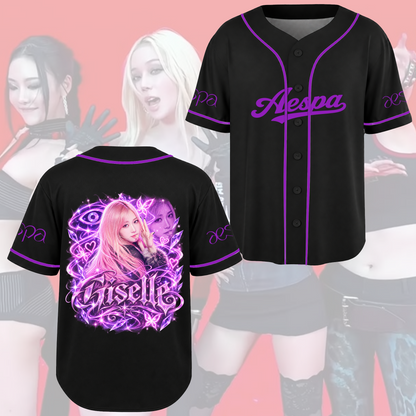 Cyber Fairy Aespa SYNK Complexity Tour Baseball-Trikot Geschenk für Fans
