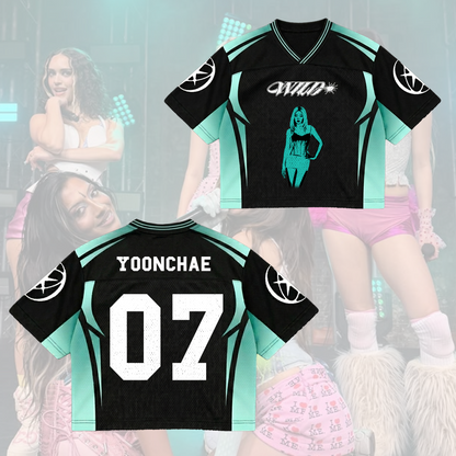 Ikonisches Katseye The Wildworld Tour 2026 Mixed-Mesh-Trikot Geschenk für Fans