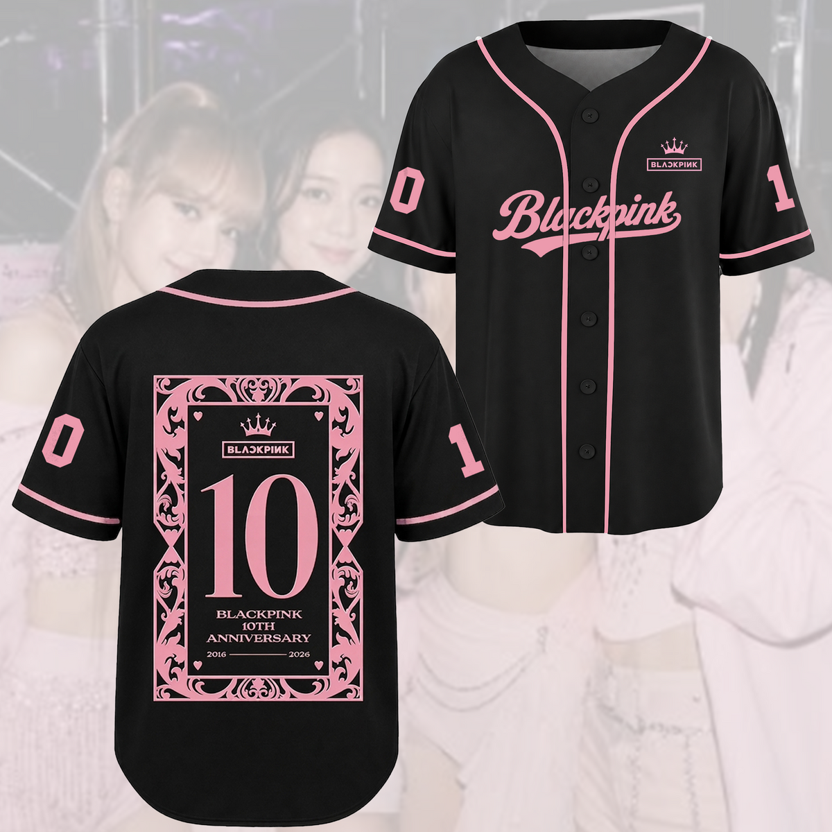 Blackpink 10. Jubiläum Baseball-Trikot Konzert-Outfit Geschenk für Fans