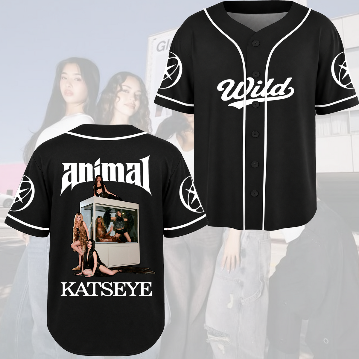 KATSEYE WILD Album Animal Konzert Baseballtrikot Geschenk für Fans
