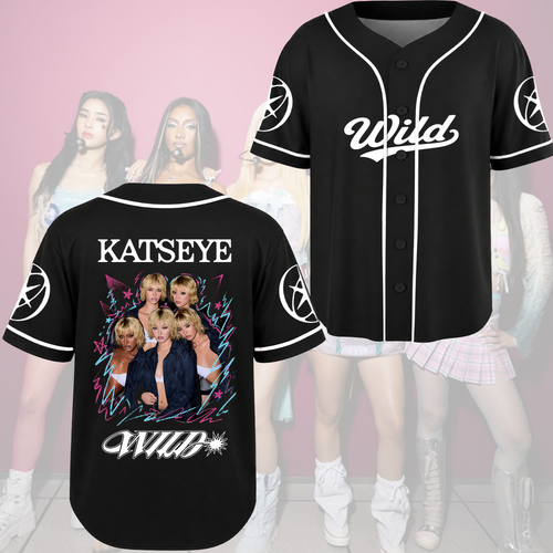 Fettes KATSEYE The Wildworld Tour Baseballtrikot Geschenk für Fans