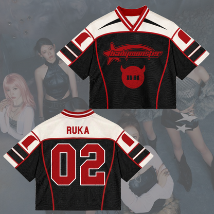 Powerful Choom World Tour Babymonster Sportliches Mesh-Jersey Fanartikel