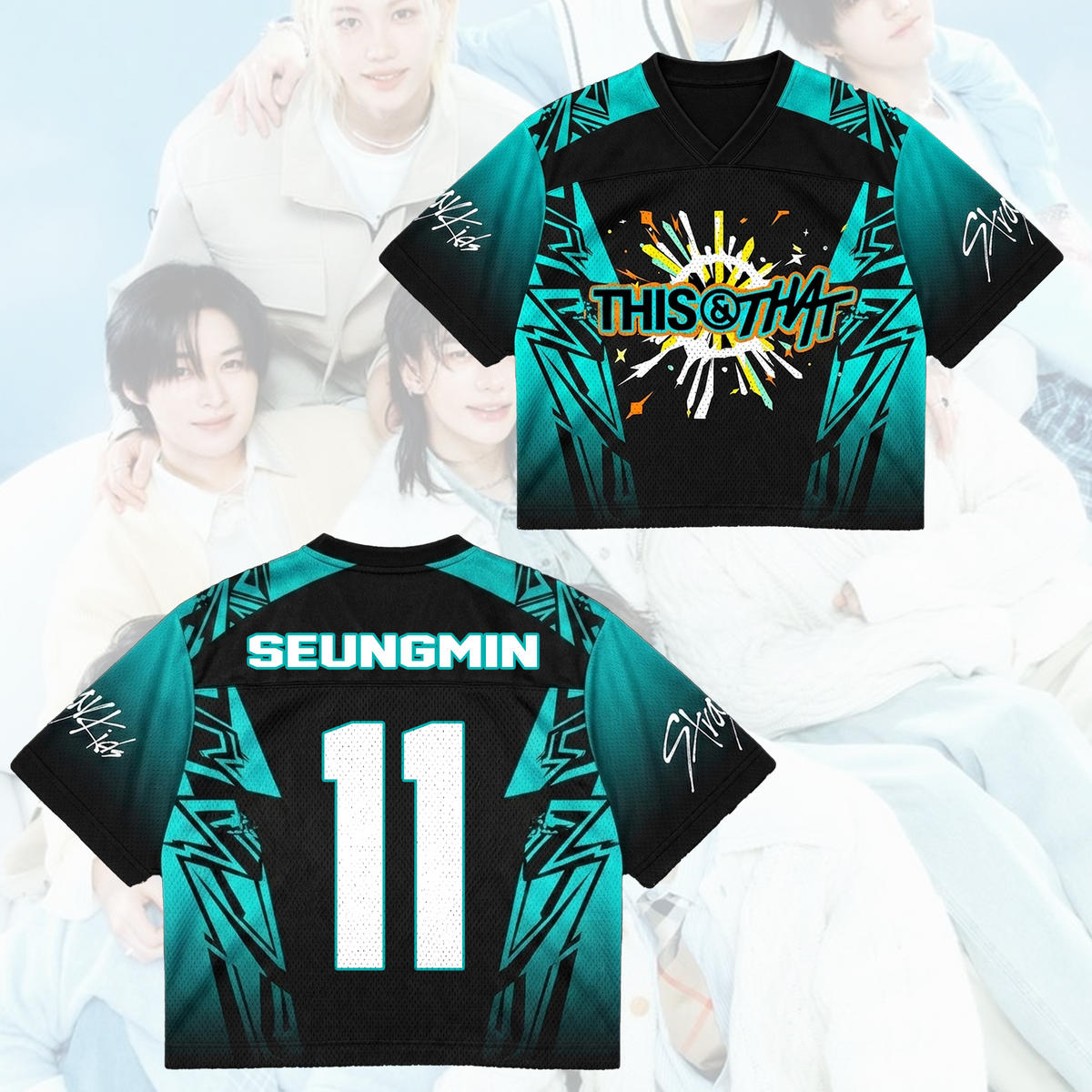 Sportliches Stray Kids This & That Mixed-Mesh-Trikot Geschenke für Fans