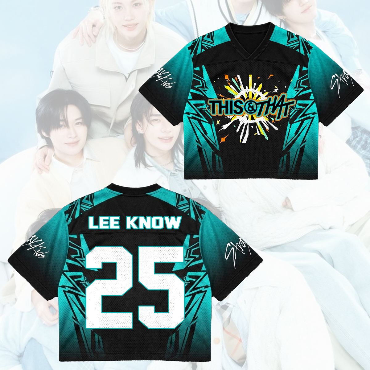 Sportliches Stray Kids This & That Mixed-Mesh-Trikot Geschenke für Fans