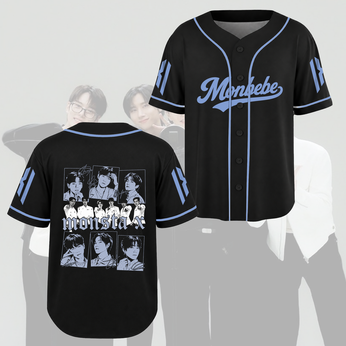 Faszinierendes Monbebe Baseballtrikot MONSTA X K-Pop Geschenk für Fans