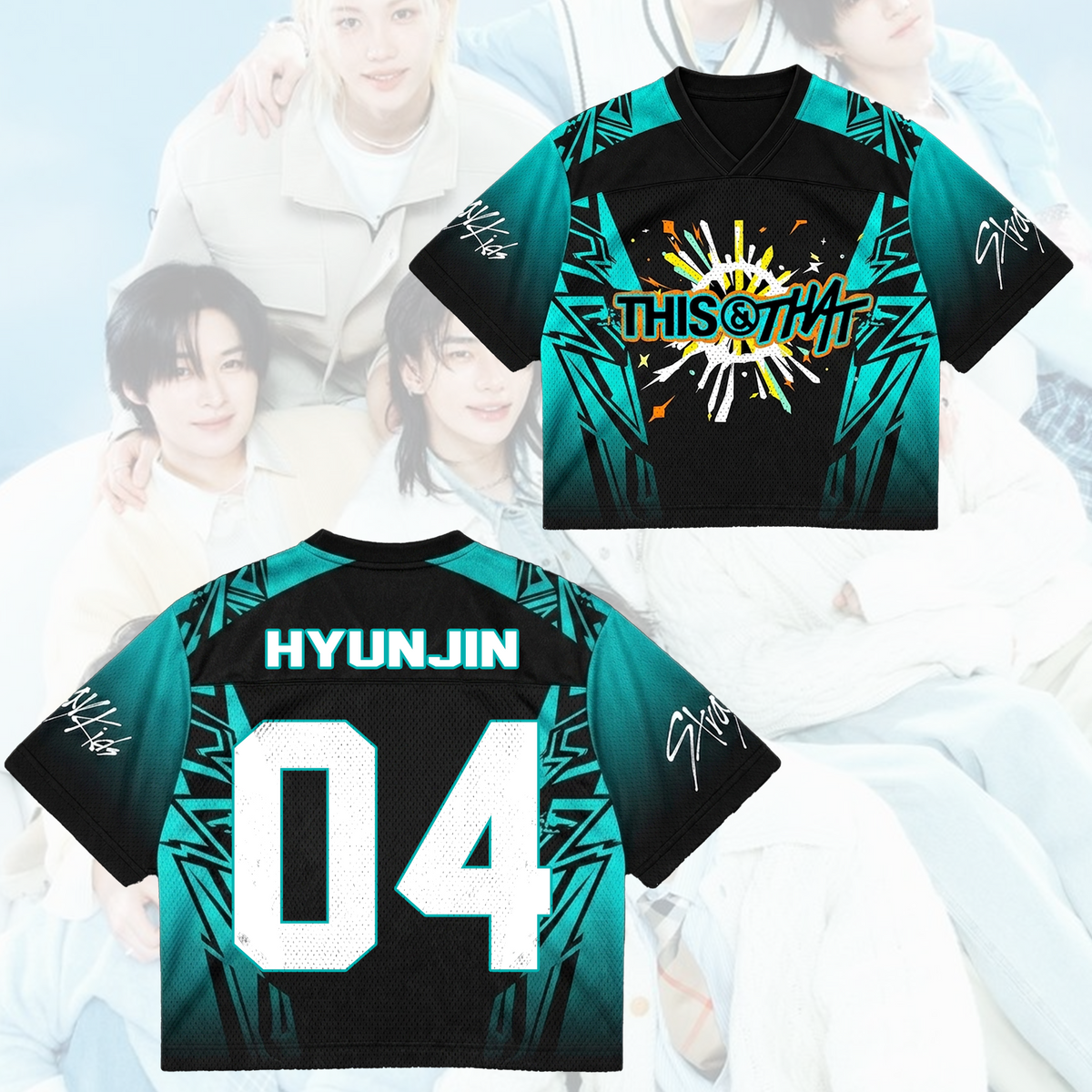 Sportliches Stray Kids This & That Mixed-Mesh-Trikot Geschenke für Fans