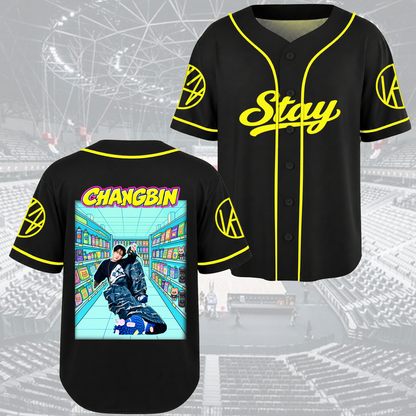 Stray Kids Run It World Tour Baseball-Trikot Edgy Streetwear Geschenk für Fans