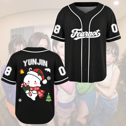 LE SSERAFIM Pureflow Tour Made My Night Pink Anime Baseball-Trikot Geschenk für Fans