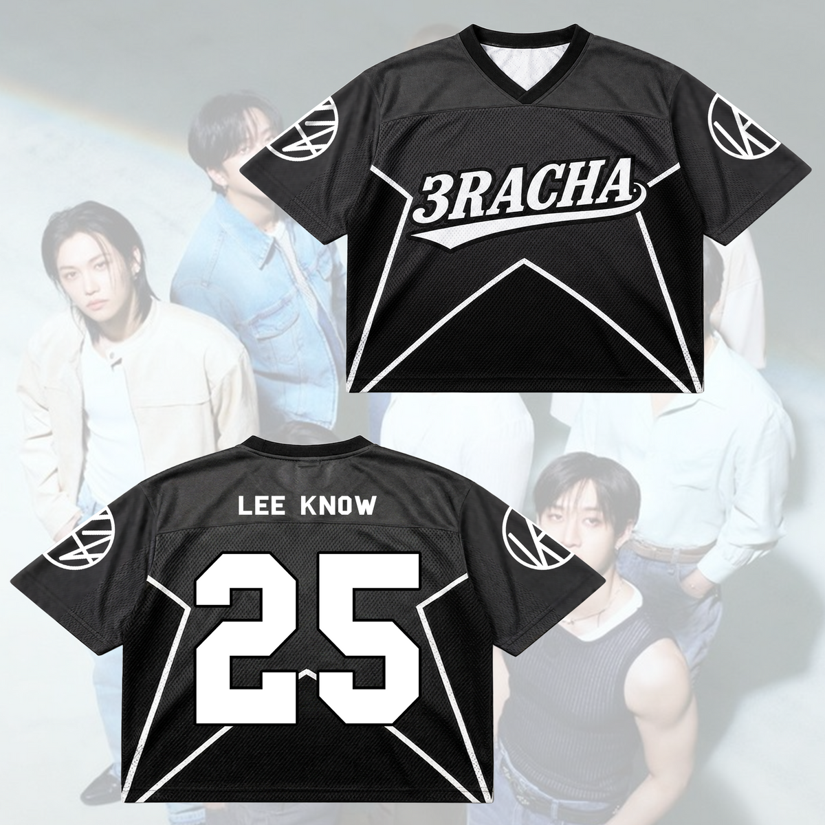 Stray Kids 3RACHA Fußballtrikot SKZ Welttournee Konzert-Outfit Geschenk für Fans