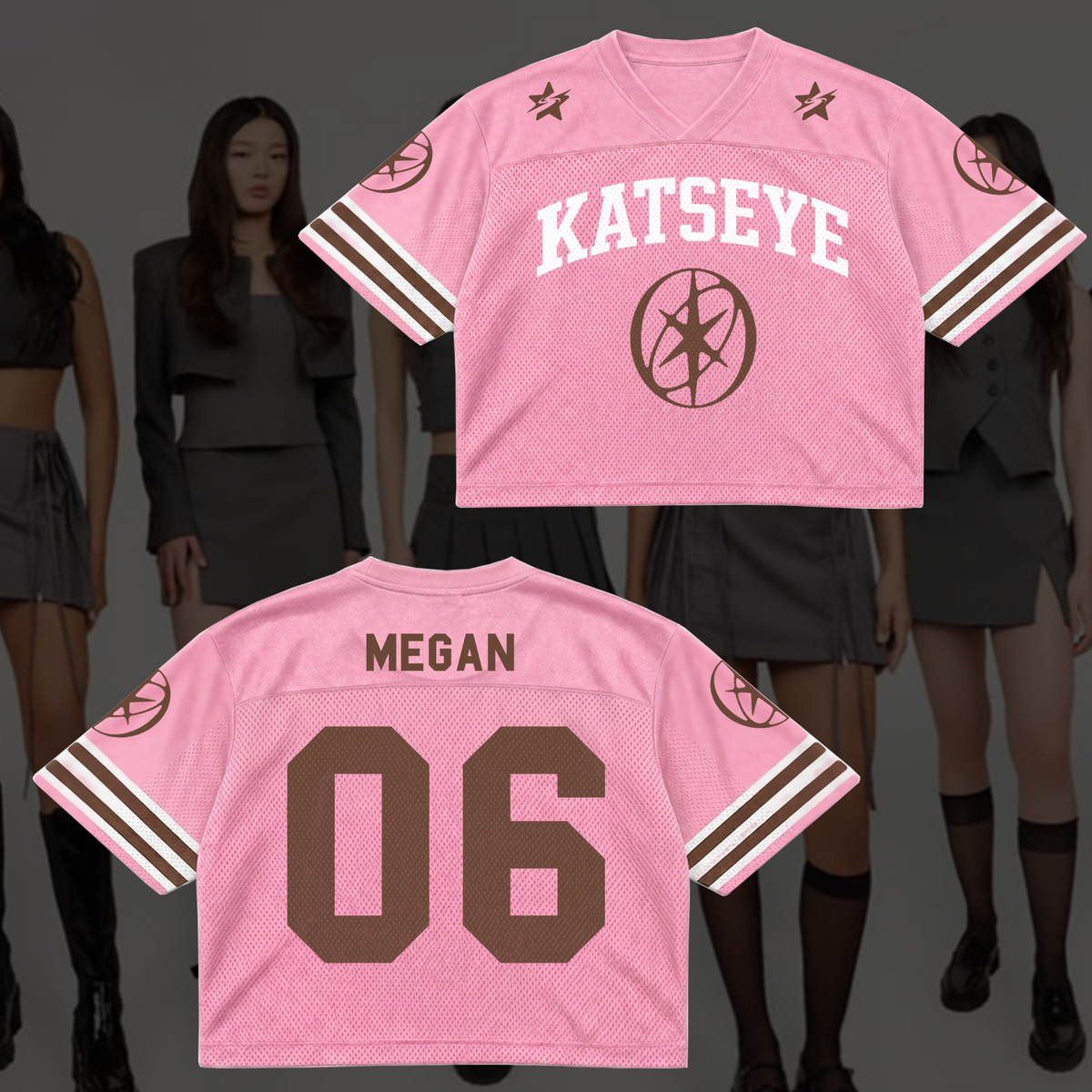 Großartiges KATSEYE Pink Mesh Trikot The Wildworld Tour Geschenk für Fans