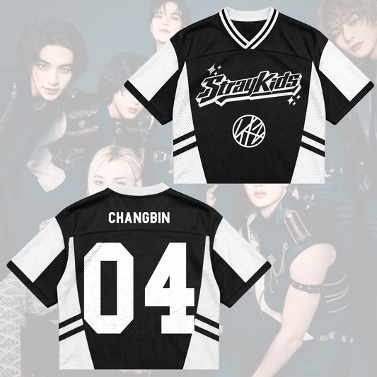 Vigorous Stray Kids Run It Tour Sporty Mixed Mesh Jersey Gift For Fans