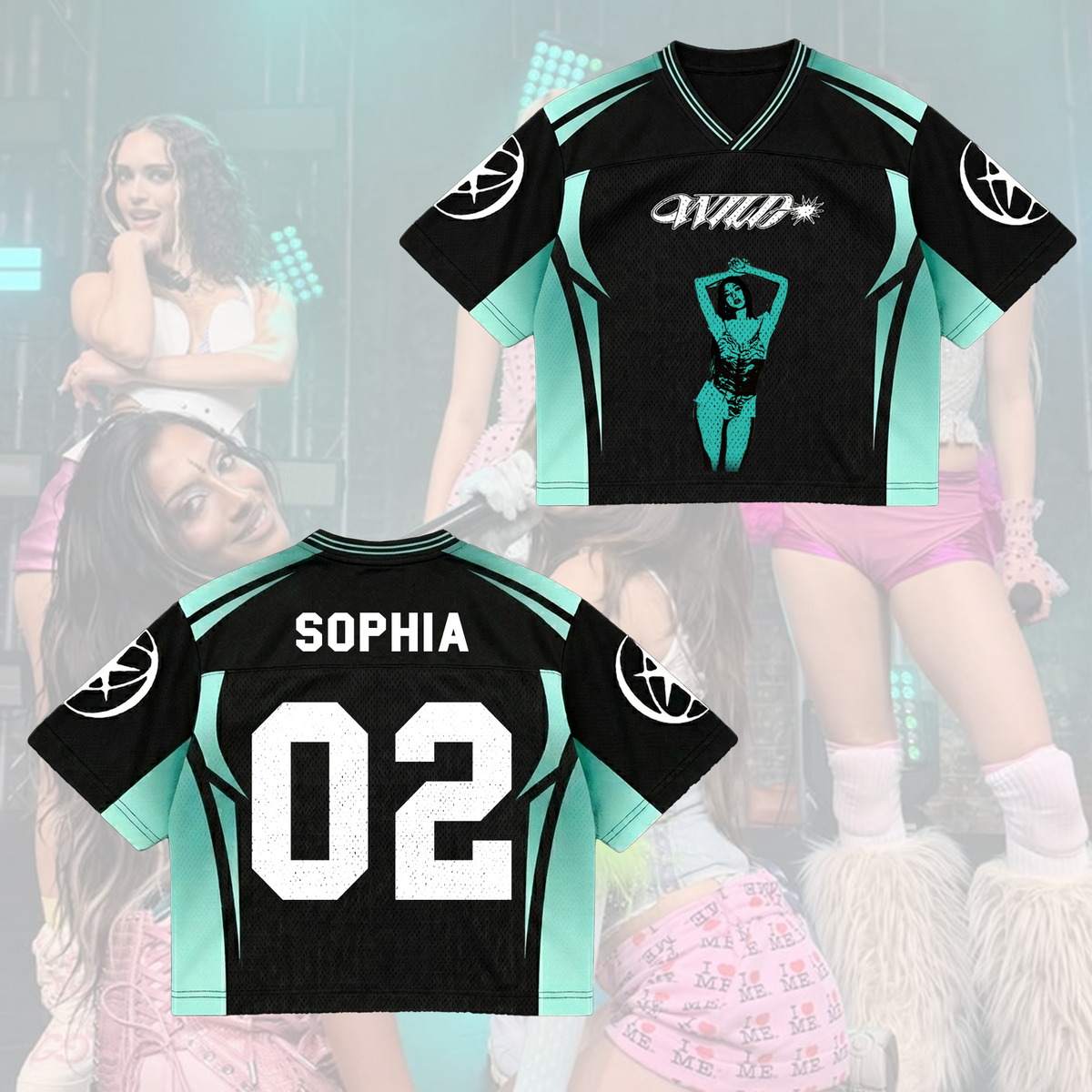 Ikonisches Katseye The Wildworld Tour 2026 Mixed-Mesh-Trikot Geschenk für Fans
