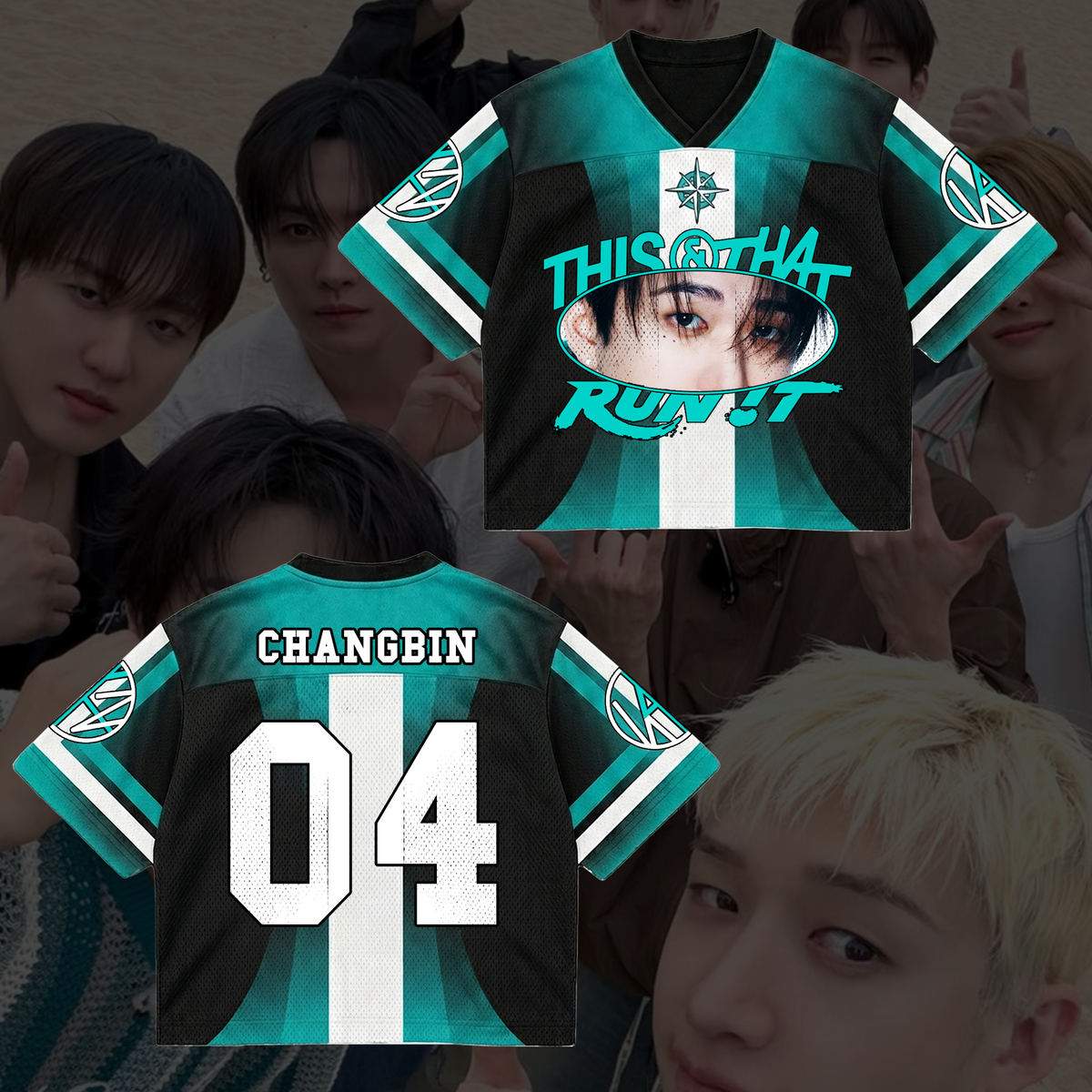 Stray Kids Eye This & That Album Mixed Mesh Jersey Geschenke für Stay
