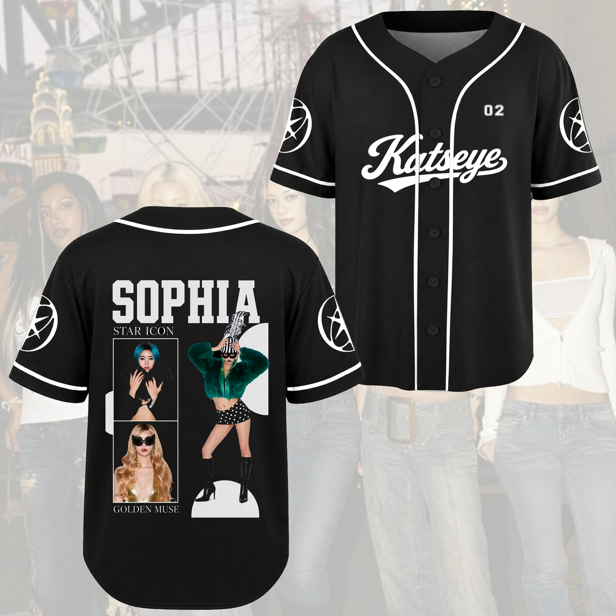 KATSEYE Streetwear Baseball-Trikot The Wildworld Tour Outfit Geschenk für Fans