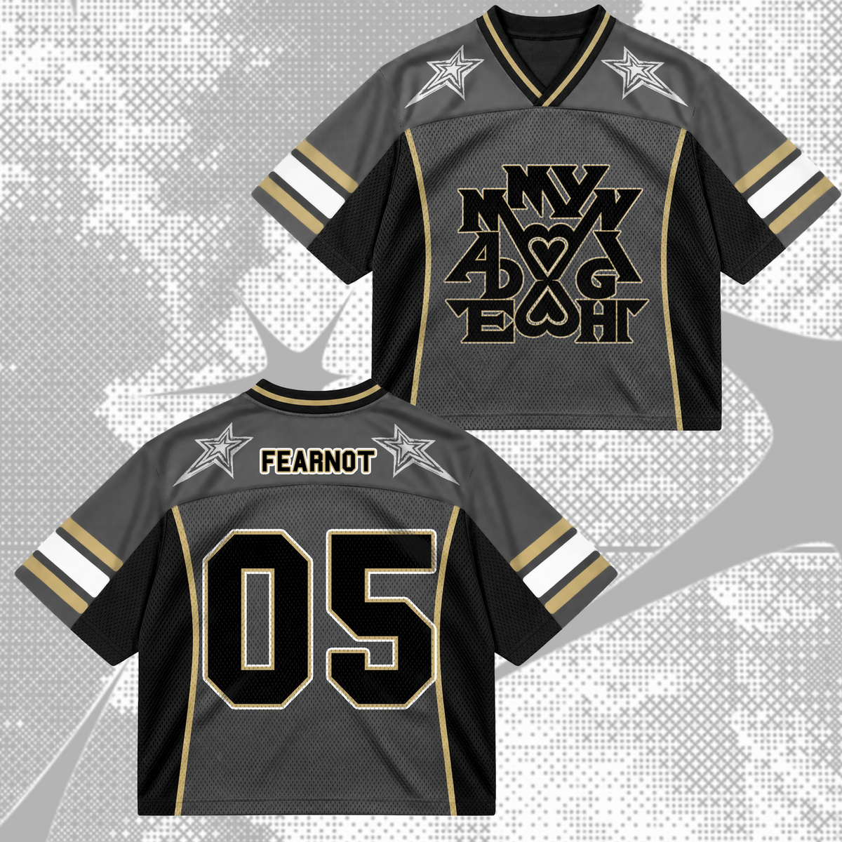 LE SSERAFIM Made My Night Tour Petrolfarbenes/Pinkes Mixed-Mesh-Trikot Fan-Geschenke