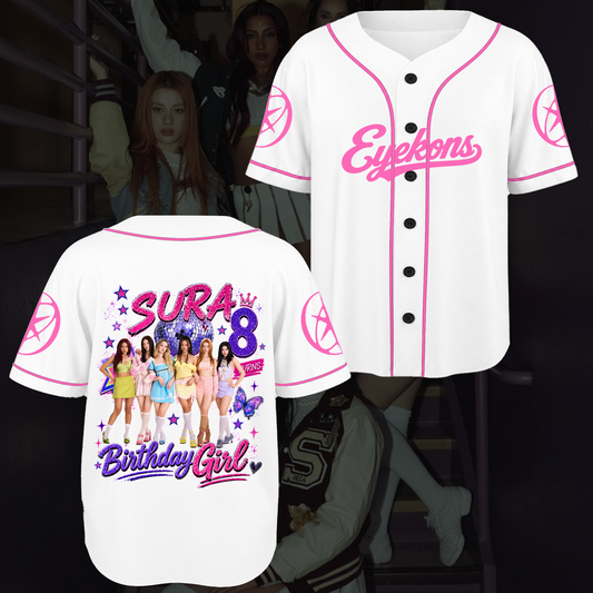 Personalisierte KATSEYE Eyekons Geburtstags-Baseballtrikot als Geschenk für junge Fans