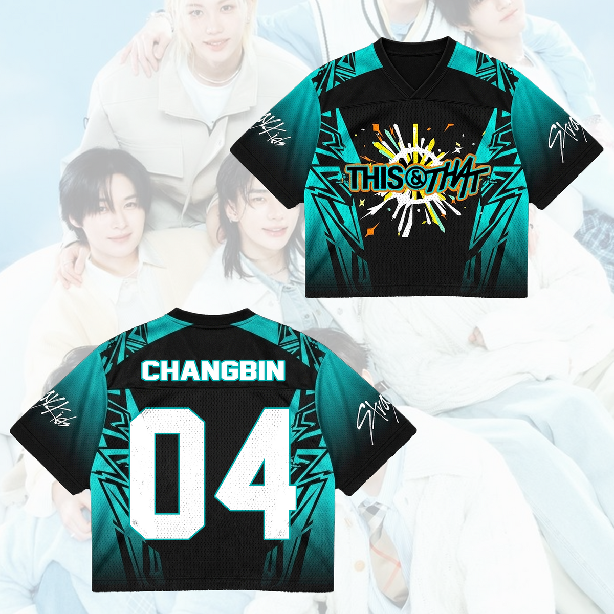 Sportliches Stray Kids This & That Mixed-Mesh-Trikot Geschenke für Fans