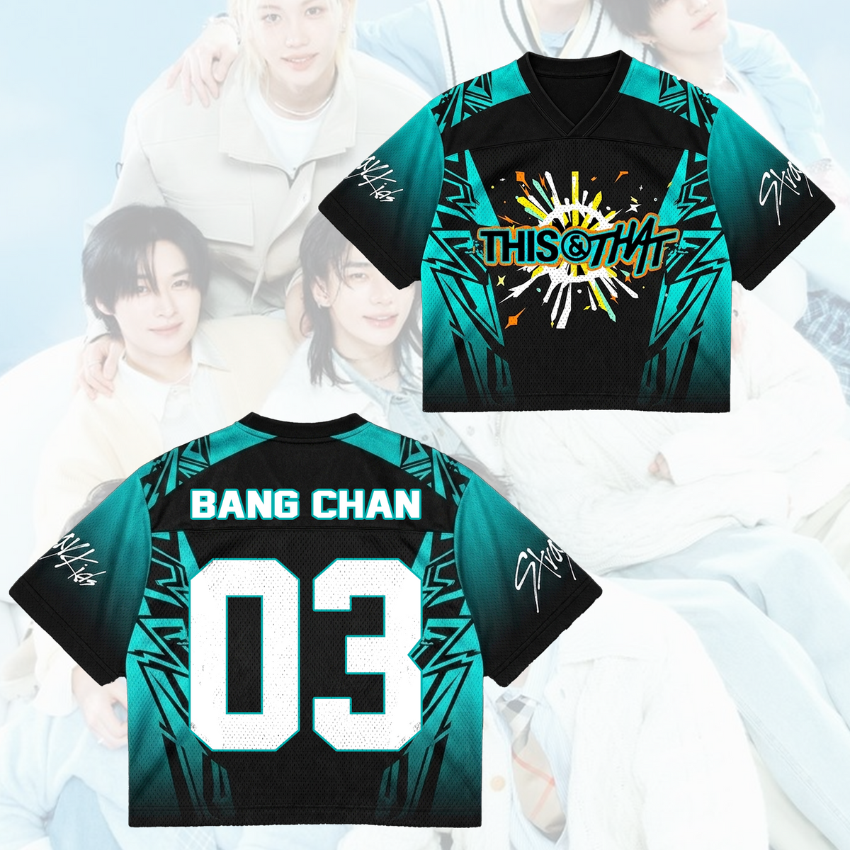 Sportliches Stray Kids This & That Mixed-Mesh-Trikot Geschenke für Fans