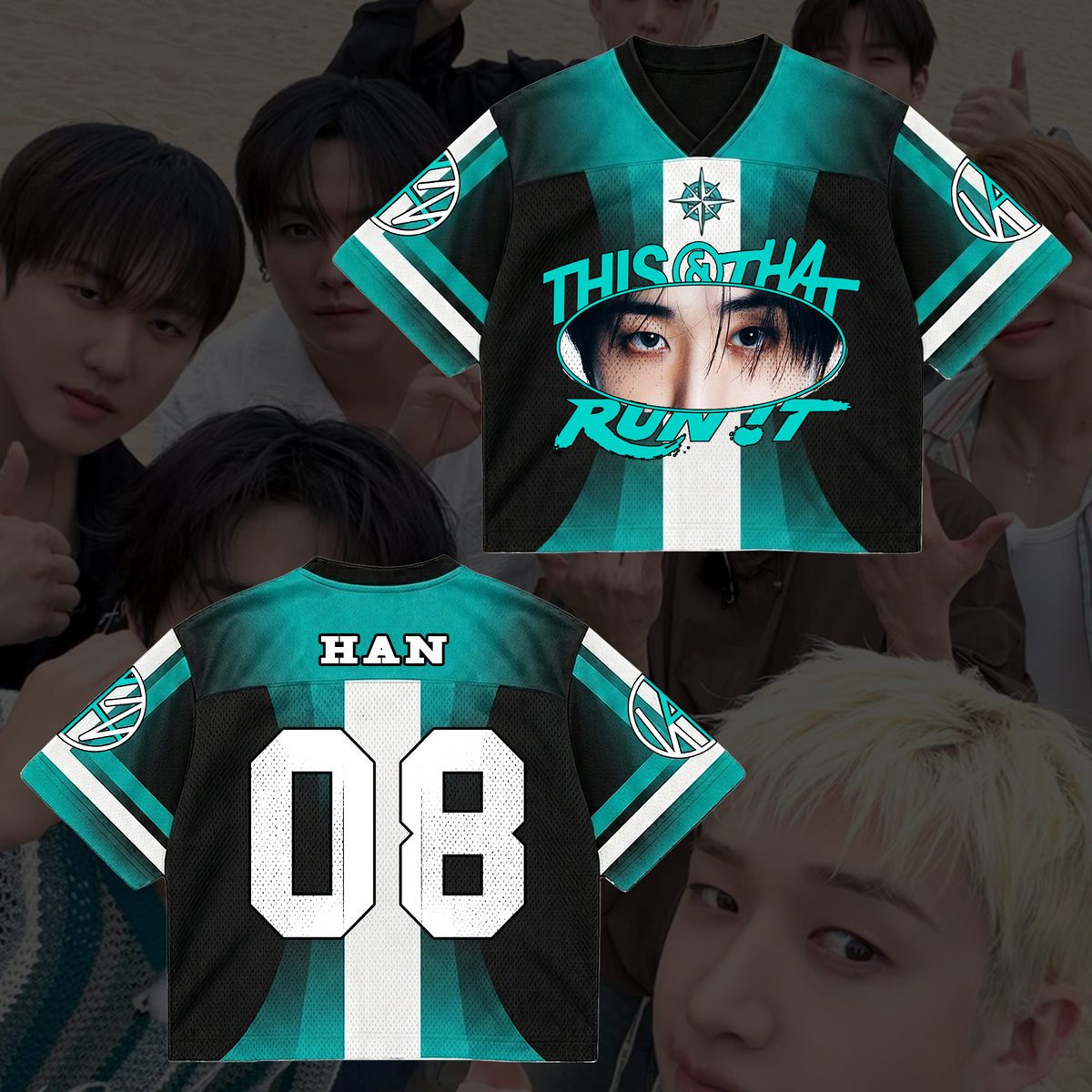 Stray Kids Eye This & That Album Mixed Mesh Jersey Geschenke für Stay
