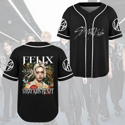 Marvelous Bang Chan Stray Kids Baseball-Trikot Run It K-Pop Geschenk für Fans