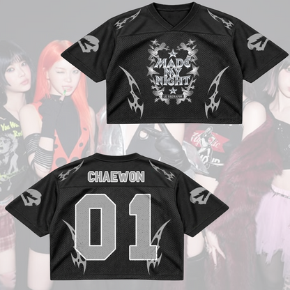 Metal LE SSERAFIM Pureflow Tour Mixed-Mesh-Trikot, hat mir den Abend versüßt, Fan-Geschenke