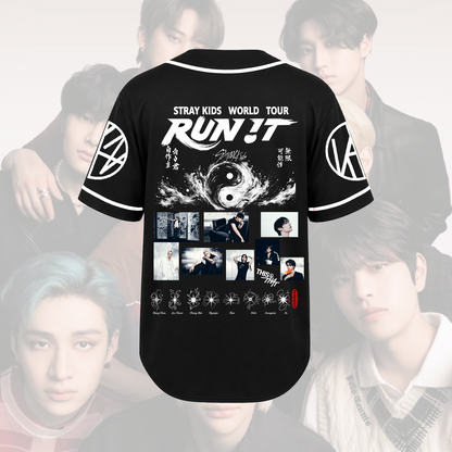 Stray Kids Run It Tour Symbol-Stern-Baseballtrikot Stay-Edition
