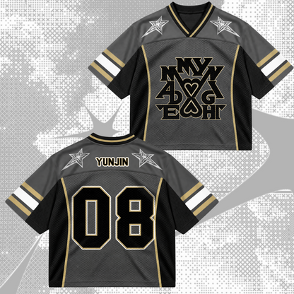 LE SSERAFIM Made My Night Tour Petrolfarbenes/Pinkes Mixed-Mesh-Trikot Fan-Geschenke