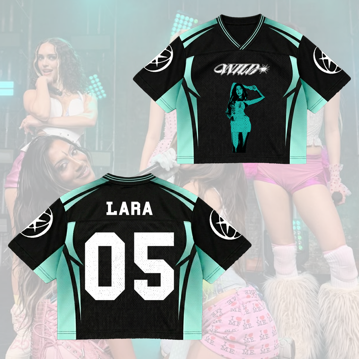 Ikonisches Katseye The Wildworld Tour 2026 Mixed-Mesh-Trikot Geschenk für Fans