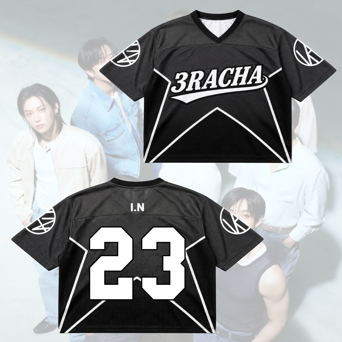 Stray Kids 3RACHA Fußballtrikot SKZ Welttournee Konzert-Outfit Geschenk für Fans