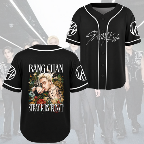Marvelous Bang Chan Stray Kids Baseball-Trikot Run It K-Pop Geschenk für Fans