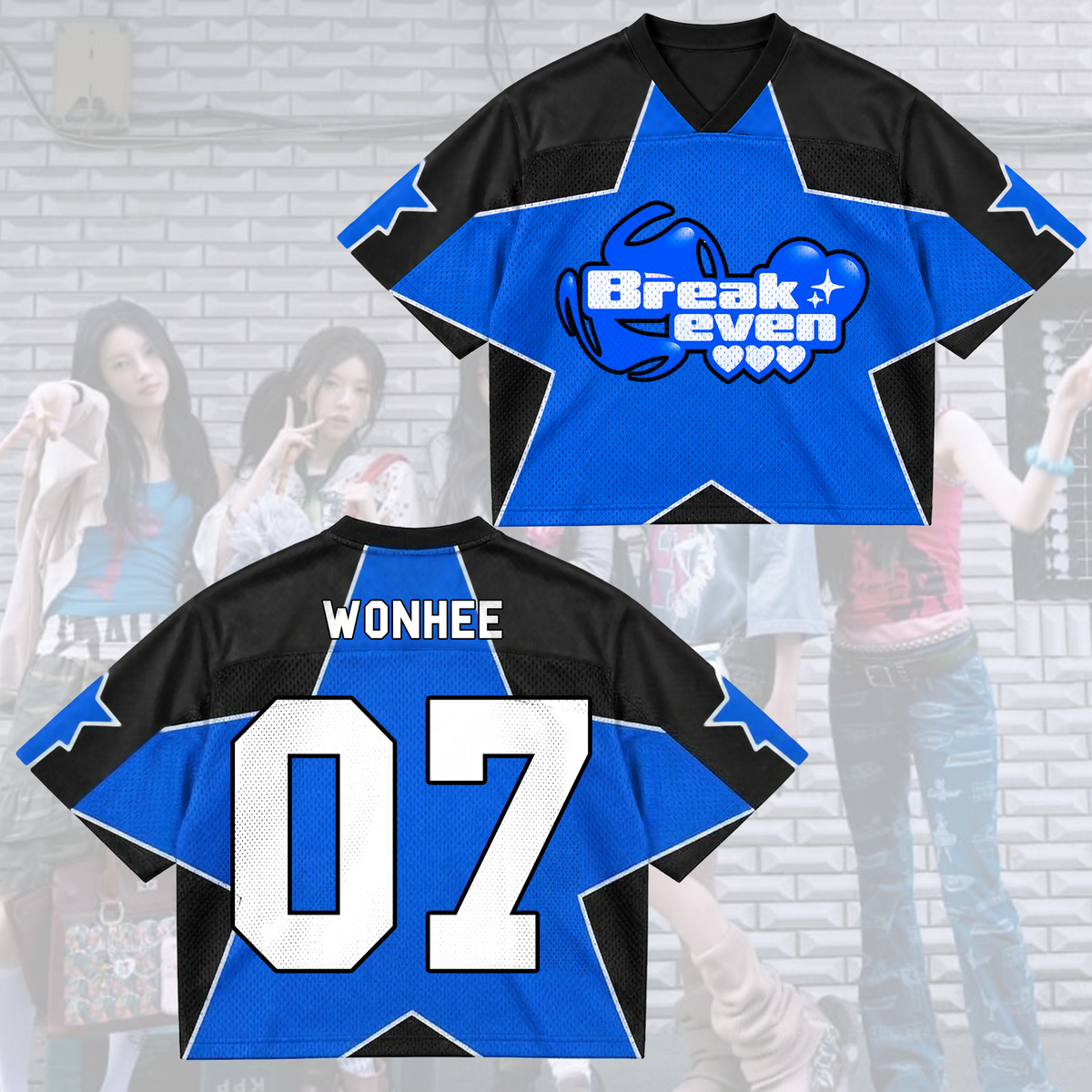 Breakeven Illit Album Comeback Mixed Mesh Jersey Geschenk für Gllit