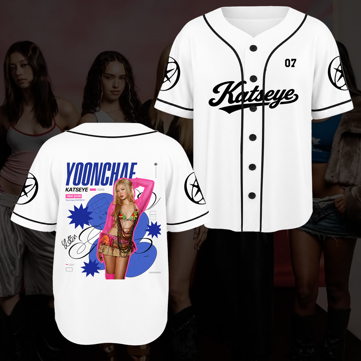 KATSEYE Fashion-Baseballtrikot The Wildworld Tour Top-Geschenk für EYEKONs
