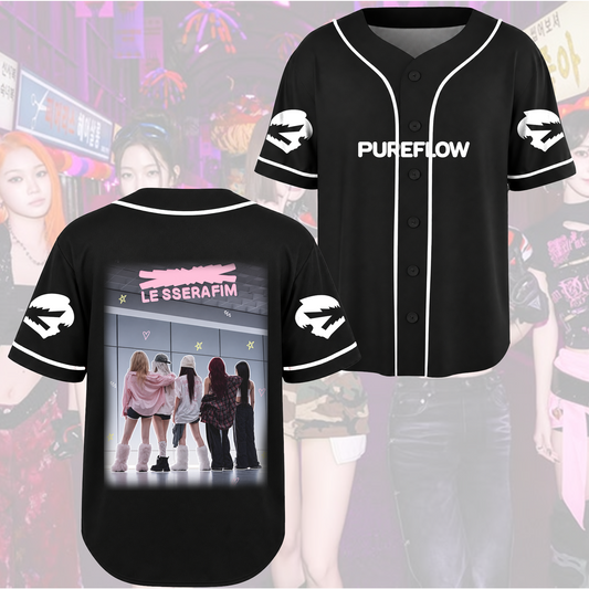 LE SSERAFIM Pureflow Tour Aesthetic Baseball Jersey Gift For Fans