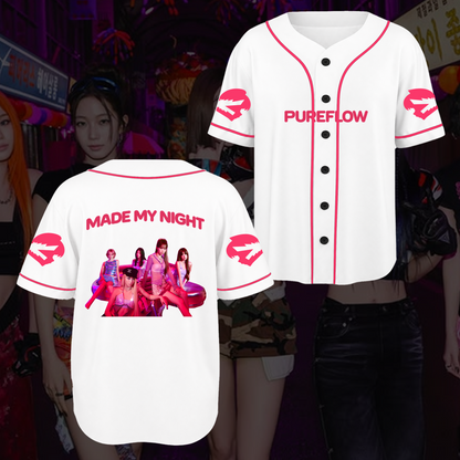 Lebhaftes pinkes LE SSERAFIM Pureflow Konzerttrikot – Geschenk für Fearnot-Fans