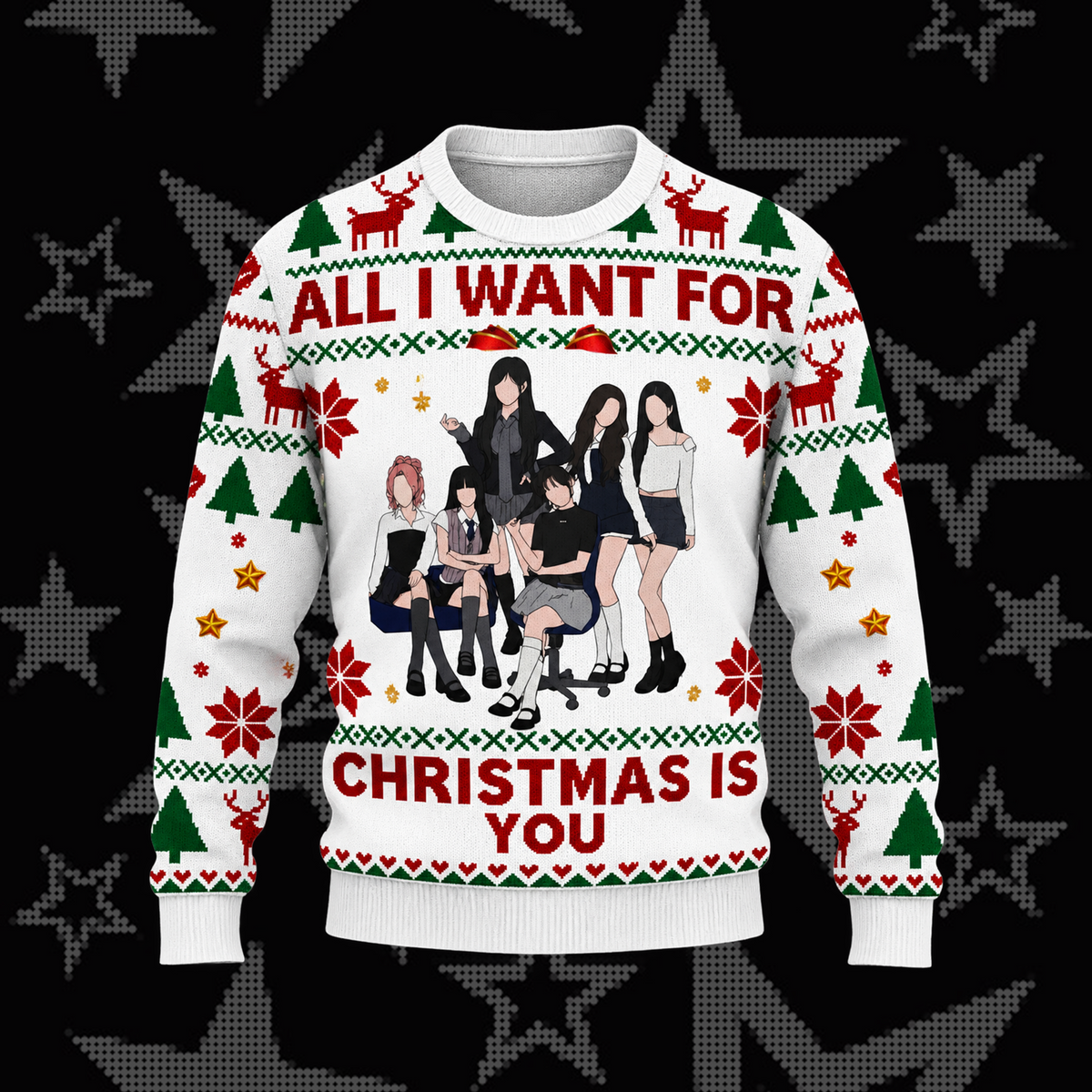 BTS Purple Christmas Ugly Sweater 2026, OT7 Urlaubspullover, Weihnachtsgeschenk für ARMY-Fans
