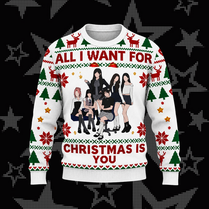 BTS Purple Christmas Ugly Sweater 2026, OT7 Urlaubspullover, Weihnachtsgeschenk für ARMY-Fans