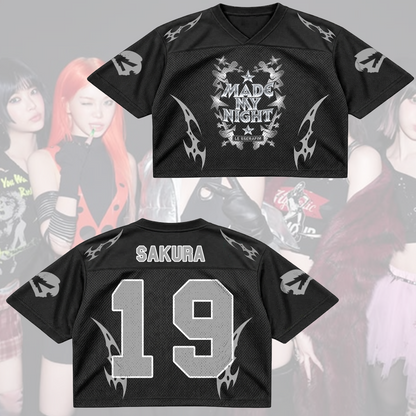 Metal LE SSERAFIM Pureflow Tour Mixed-Mesh-Trikot, hat mir den Abend versüßt, Fan-Geschenke