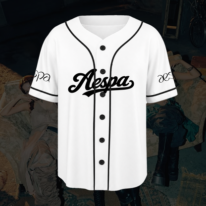 Vintage Aespa SYNK: Parallel Line World Tour Baseball-Trikot MY Fan-Geschenke