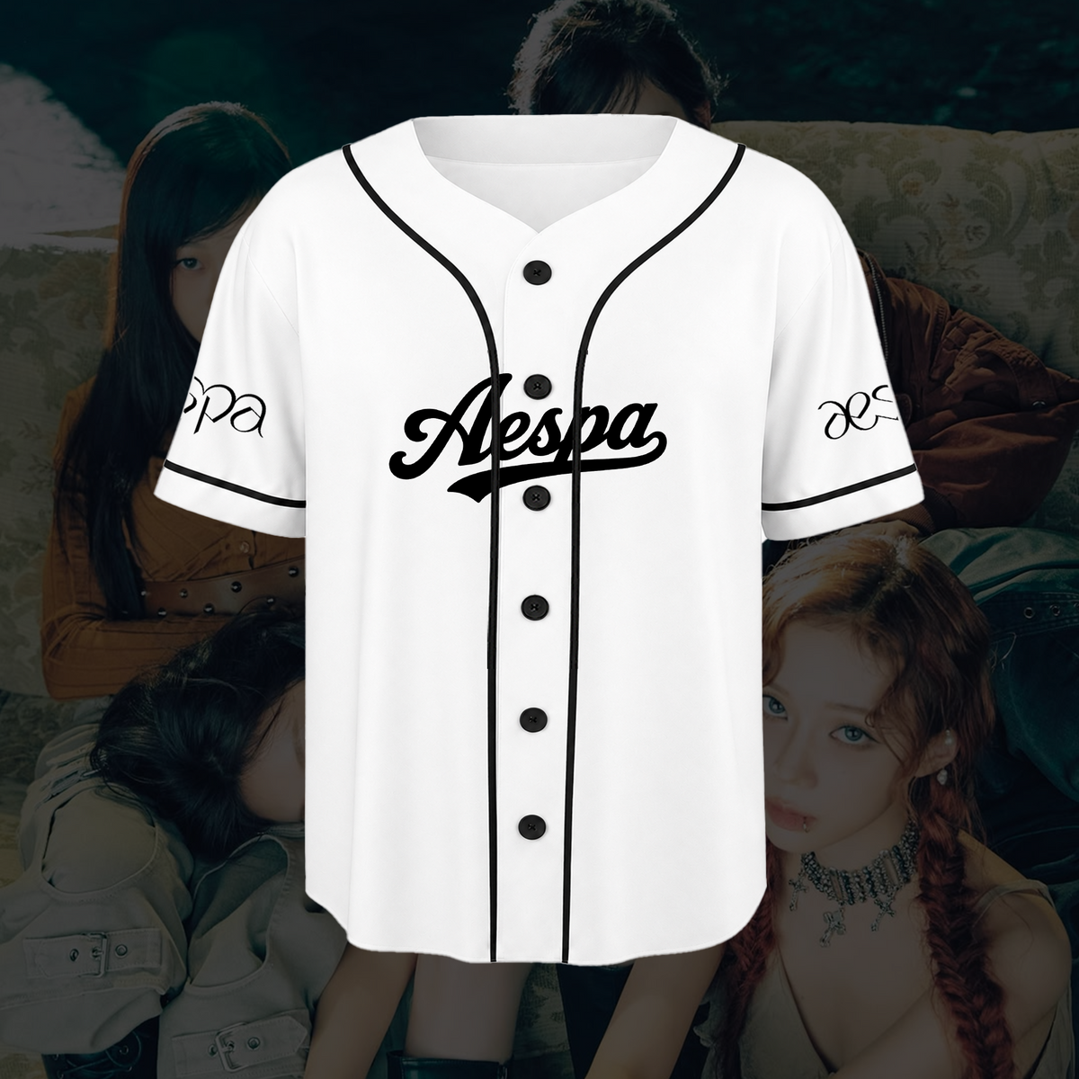 Premium aespa SYNK COMPLEXITY Tour Baseball-Jersey Lemonade Geschenk für Fans