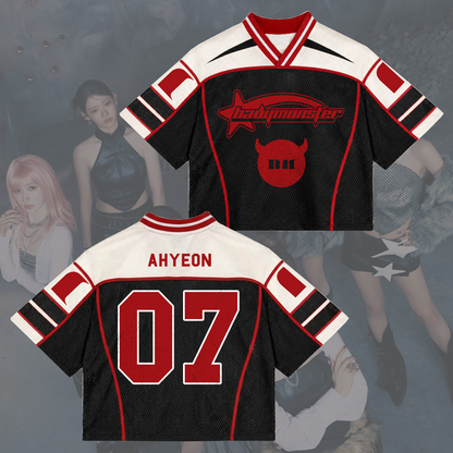 Powerful Choom World Tour Babymonster Sportliches Mesh-Jersey Fanartikel
