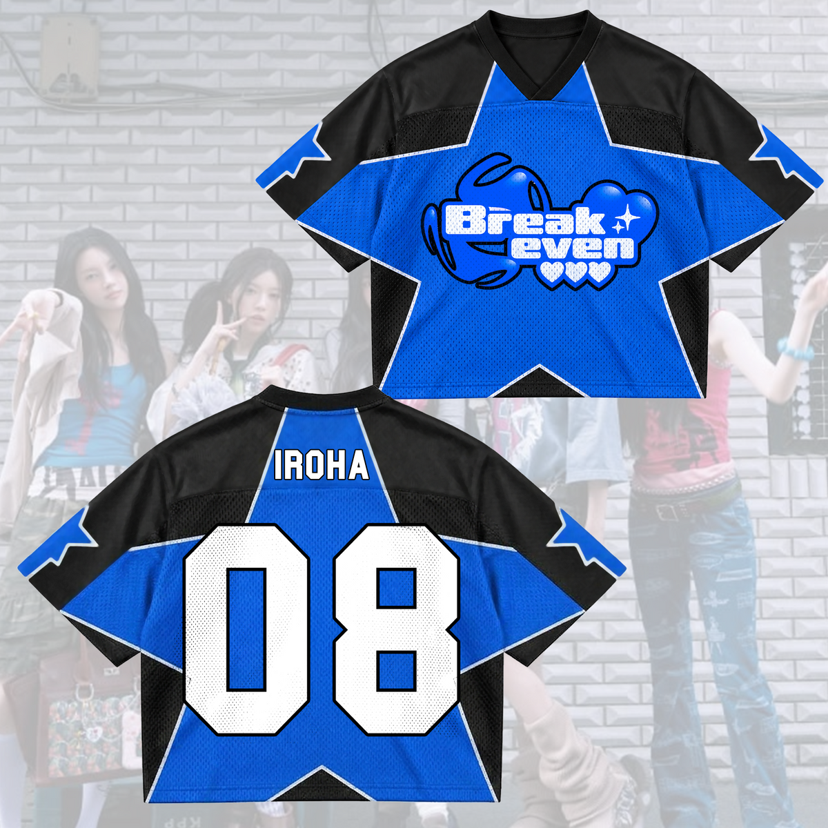 Breakeven Illit Album Comeback Mixed Mesh Jersey Geschenk für Gllit