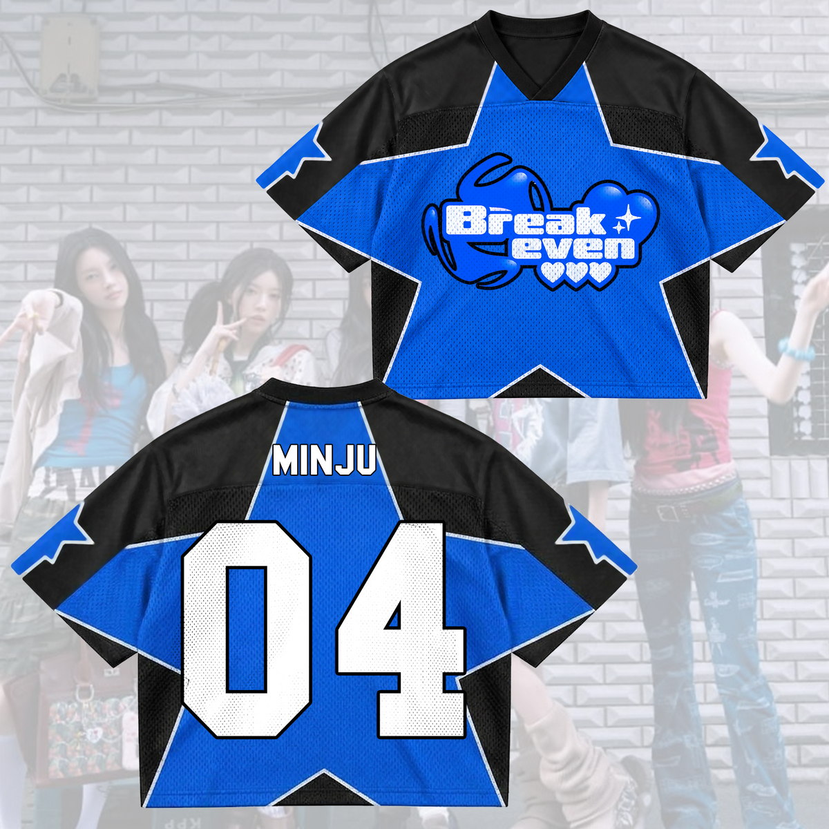 Breakeven Illit Album Comeback Mixed Mesh Jersey Geschenk für Gllit