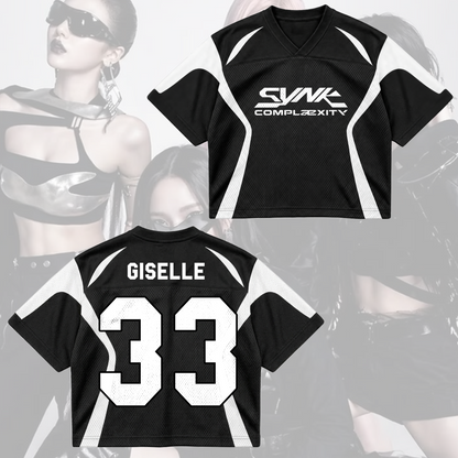 Aespa Synk Complexity Tour futuristisches Cyberpunk-Mix-Mesh-Trikot Geschenk für Fans